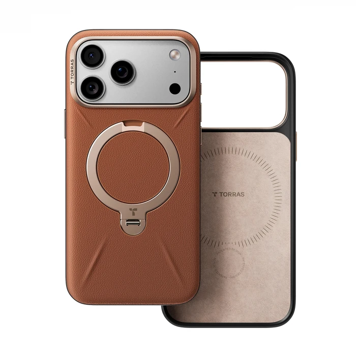TORRAS Ostand Q3 VegSkin Apple iPhone 18 Pro / 17 Pro MagSafe (brown)
