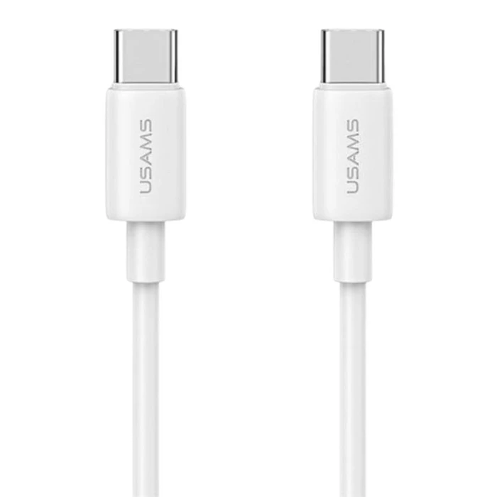USAMS CC339 T76 45W GaN USB-C Wall Charger + SJ711 USB-C / USB-C 1m White Cable