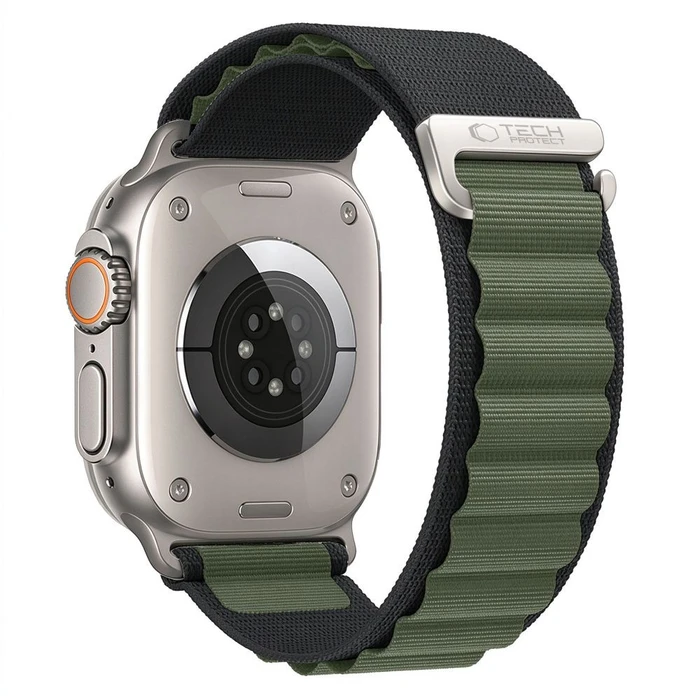 Tech-Protect Nylon Pro Apple Watch 8 / 9 / 10 / 11 / 12 / SE / Ultra 44/45/46/49 mm Black / Green