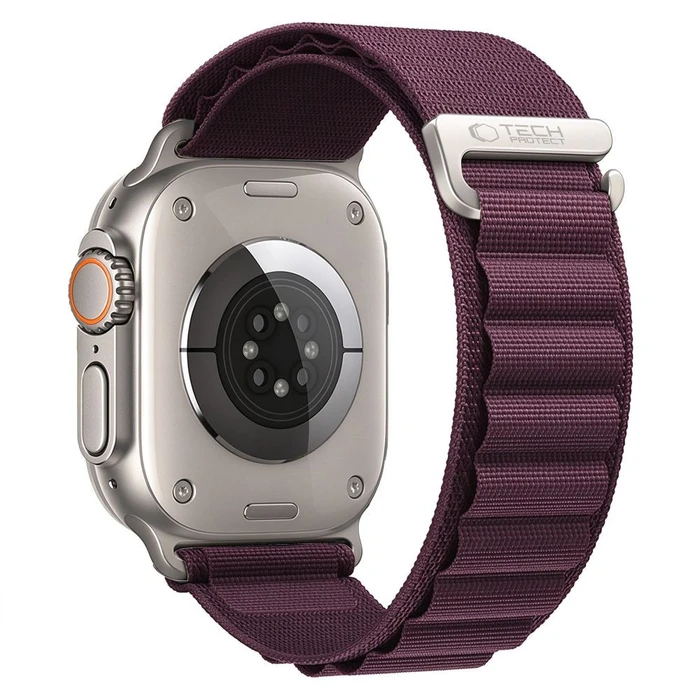 Tech-Protect Nylon Pro Apple Watch 8 / 9 / 10 / 11 / 12 / SE / Ultra 44/45/46/49 mm Deep Burgundy
