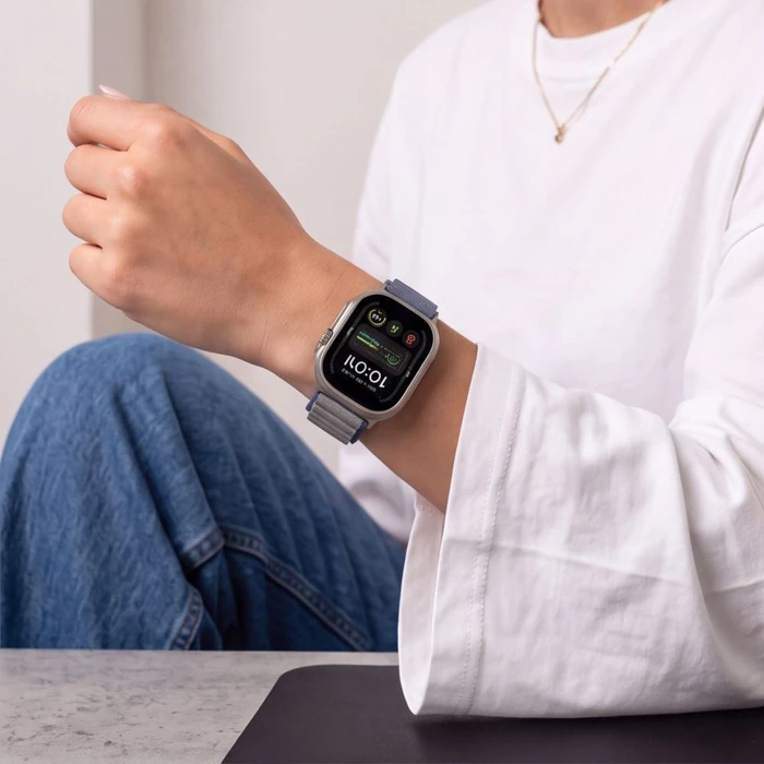 Tech-Protect Nylon Pro Apple Watch 8 / 9 / 10 / 11 / 12 / SE / Ultra 44/45/46/49 mm Navy/grey