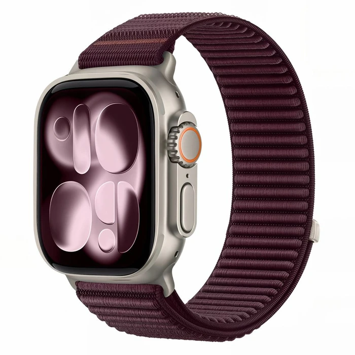 Tech-Protect Nylonloop Apple Watch 8 / 9 / 10 / 11 / 12 / SE 40/41/42 mm Deep Burgundy