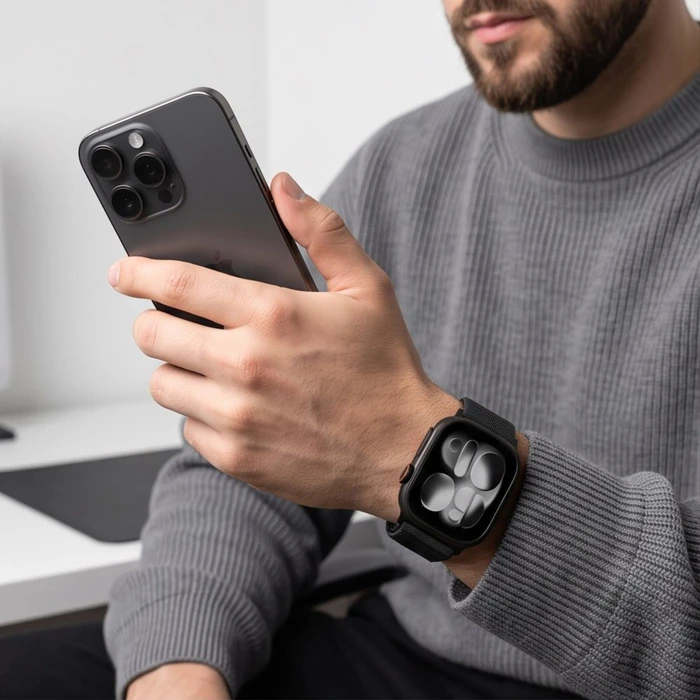 Tech-Protect Nylonloop Apple Watch 8 / 9 / 10 / 11 / 12 / SE 40/41/42 mm Black