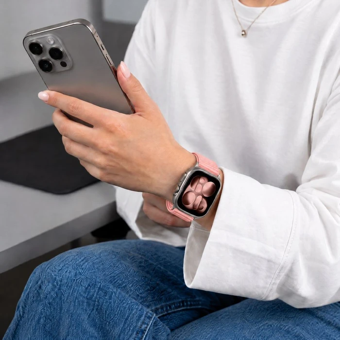 Tech-Protect Nylonloop Apple Watch 8 / 9 / 10 / 11 / 12 / SE 40/41/42 mm Blush Pink