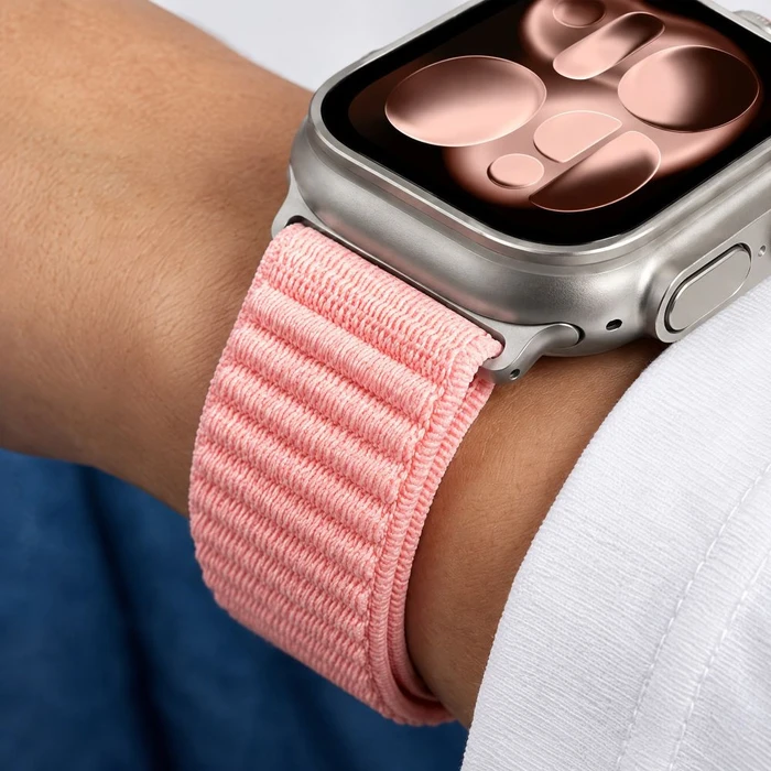 Tech-Protect Nylonloop Apple Watch 8 / 9 / 10 / 11 / 12 / SE 40/41/42 mm Blush Pink
