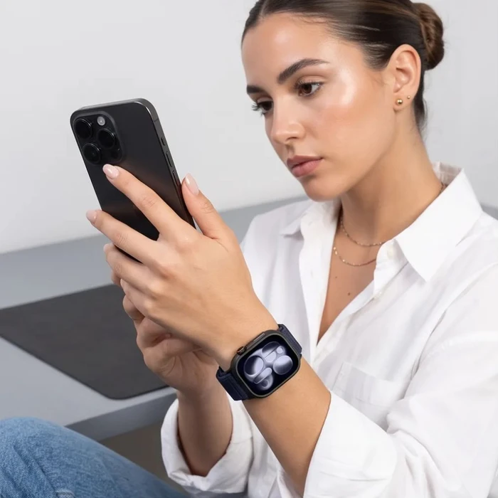 Tech-Protect Nylonloop Apple Watch 8 / 9 / 10 / 11 / 12 / SE / Ultra 44/45/46/49 mm Navy Blue