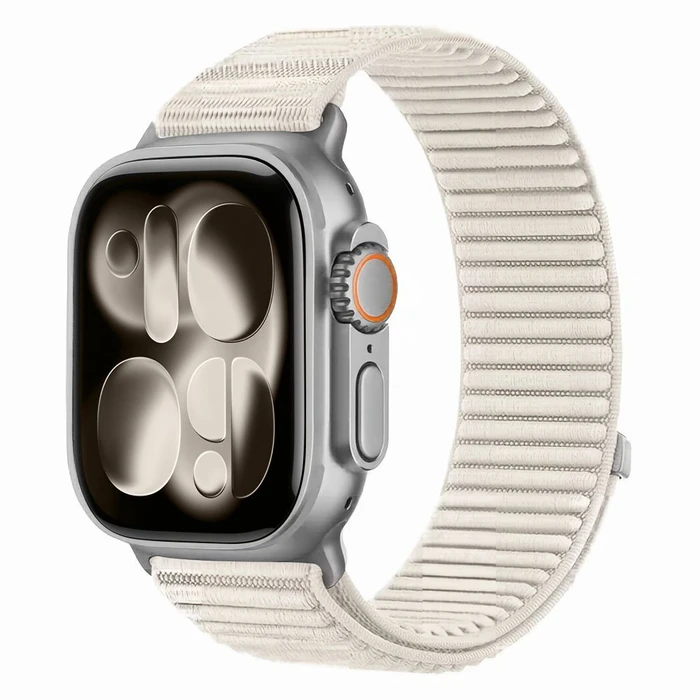 Tech-Protect Nylonloop Apple Watch 8 / 9 / 10 / 11 / 12 / SE / Ultra 44/45/46/49 mm Starlight