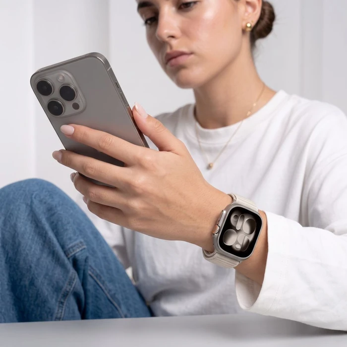 Tech-Protect Nylonloop Apple Watch 8 / 9 / 10 / 11 / 12 / SE / Ultra 44/45/46/49 mm Starlight