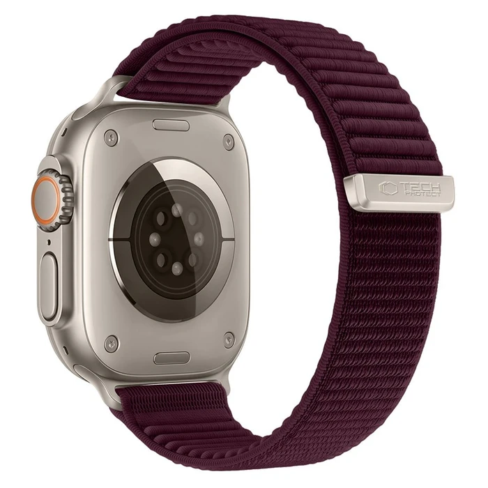 Tech-Protect Nylonloop Apple Watch 8 / 9 / 10 / 11 / 12 / SE / Ultra 44/45/46/49 mm Deep Burgundy
