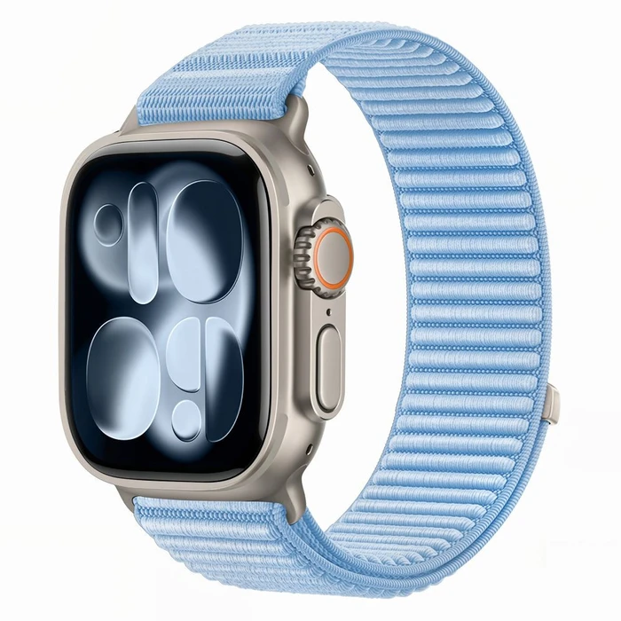Tech-Protect Nylonloop Apple Watch 8 / 9 / 10 / 11 / 12 / SE / Ultra 44/45/46/49 mm Baby Blue
