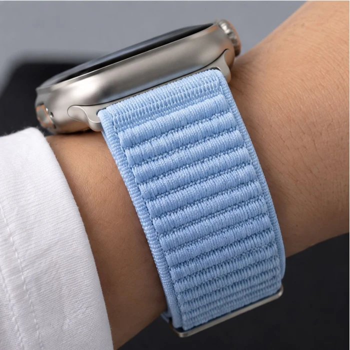 Tech-Protect Nylonloop Apple Watch 8 / 9 / 10 / 11 / 12 / SE / Ultra 44/45/46/49 mm Baby Blue