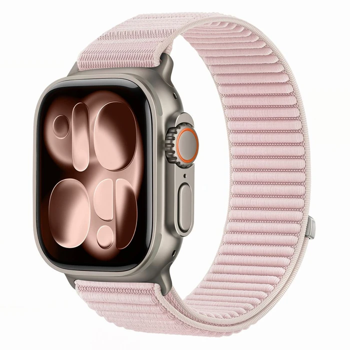 Tech-Protect Nylonloop Apple Watch 8 / 9 / 10 / 11 / 12 / SE / Ultra 44/45/46/49 mm Powder Pink