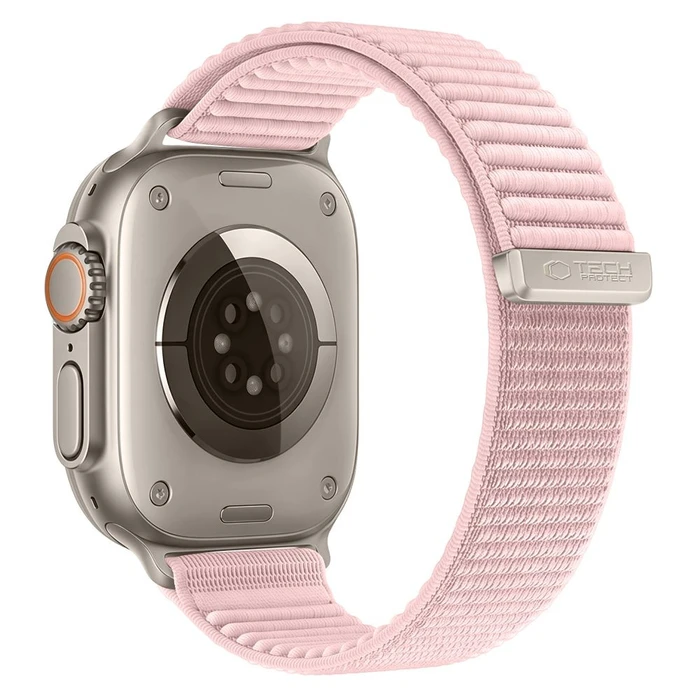 Tech-Protect Nylonloop Apple Watch 8 / 9 / 10 / 11 / 12 / SE / Ultra 44/45/46/49 mm Powder Pink