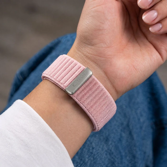 Tech-Protect Nylonloop Apple Watch 8 / 9 / 10 / 11 / 12 / SE / Ultra 44/45/46/49 mm Powder Pink