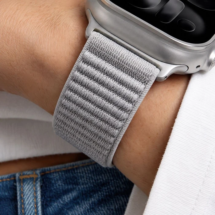 Tech-Protect Nylonloop Apple Watch 8 / 9 / 10 / 11 / 12 / SE / Ultra 44/45/46/49 mm Light Grey