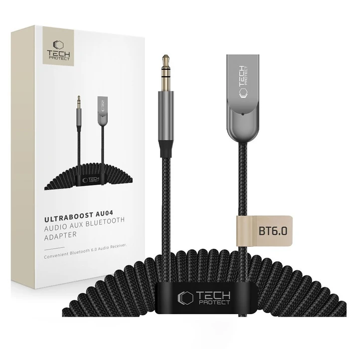 Tech-Protect Ultraboost Au04 Audio Adapter Aux Bluetooth 6.0 Grey
