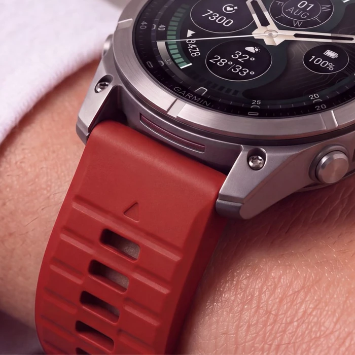 Tech-Protect Silicone Garmin Fenix 5 / 6 / 6 Pro / 7 / 8 / 8 Pro / E / 9 / 9 Pro 47 mm Crimson Red