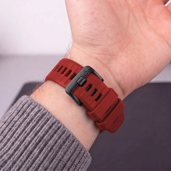 Tech-Protect Silicone Garmin Fenix 5 / 6 / 6 Pro / 7 / 8 / 8 Pro / E / 9 / 9 Pro 47 mm Crimson Red