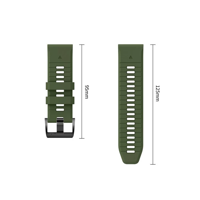Tech-Protect Silicone Garmin Fenix 5 / 6 / 6 Pro / 7 / 8 / 8 Pro / E / 9 / 9 Pro 51 mm Military Green