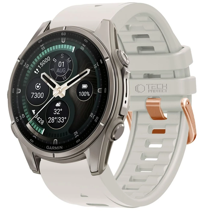 Tech-Protect Silicone Garmin Fenix 5s / 5s Plus / 6s / 6s Pro / 7s / 8 / 9 / 9 Pro 43 mm Fog Grey
