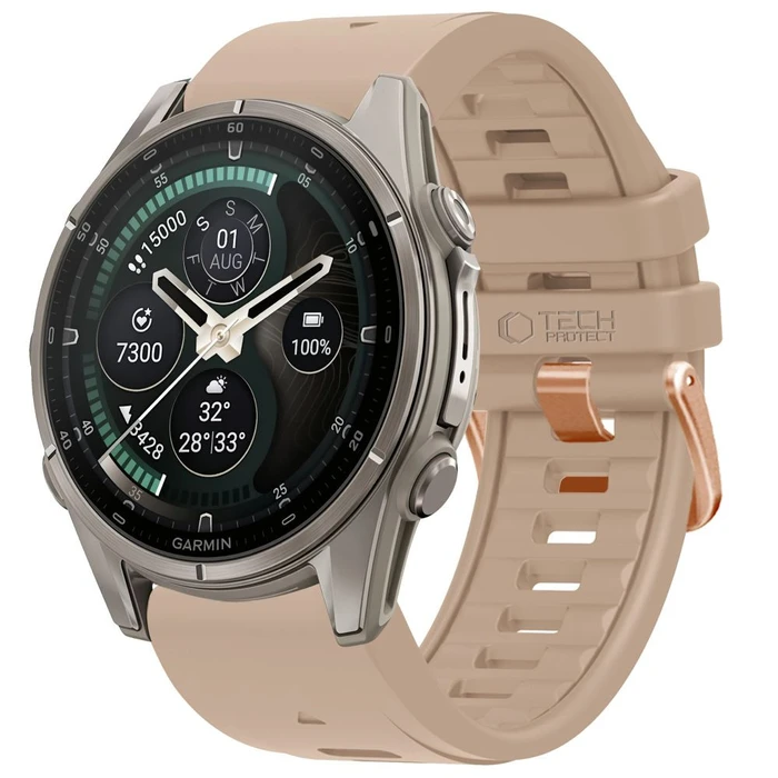 Tech-Protect Silicone Garmin Fenix 5s / 5s Plus / 6s / 6s Pro / 7s / 8 / 9 / 9 Pro 43 mm Walnut