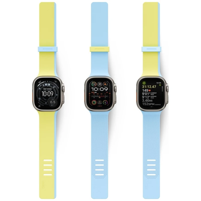 UNIQ Revix IV Reversible Magnetic Apple Watch Series 4/5/6/7/8/9/10/11/12/SE/SE2/SE3/Ultra/Ultra 2/Ultra 3/Ultra 4 44/45/46/49mm lime blue