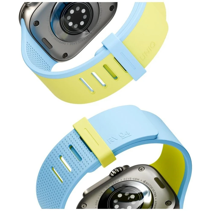 UNIQ Revix IV Reversible Magnetic Apple Watch Series 4/5/6/7/8/9/10/11/12/SE/SE2/SE3/Ultra/Ultra 2/Ultra 3/Ultra 4 44/45/46/49mm lime blue
