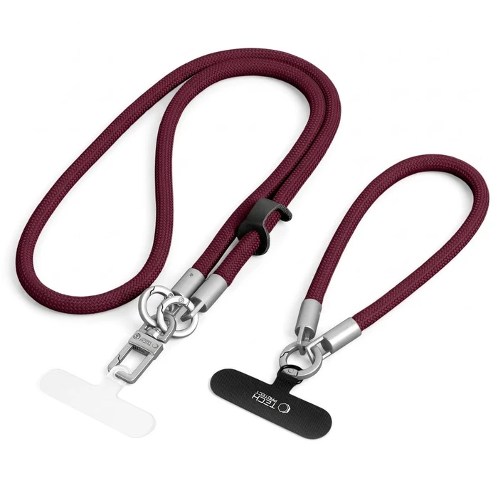 Tech-Protect C10S Rope Crossbody & Wrist Burgundy/titanium