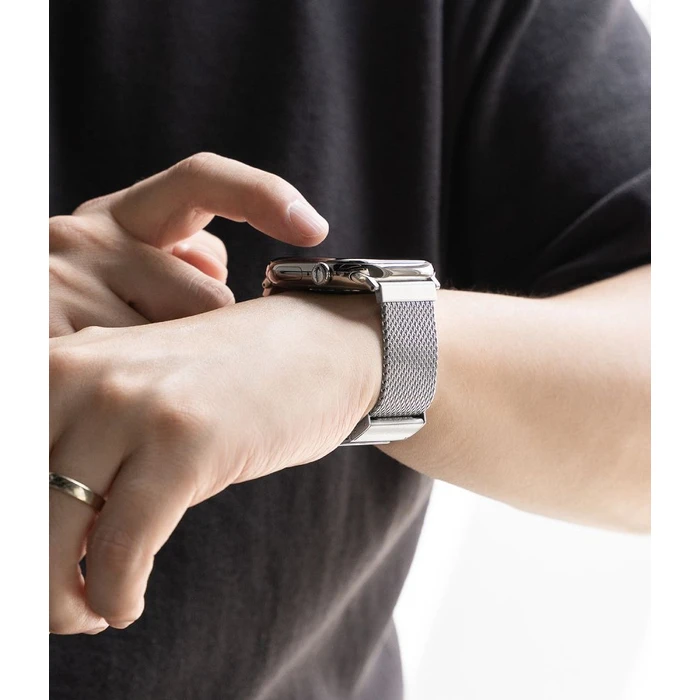 Ringke Metal One Mesh Apple Watch 8 / 9 / 10 / 11 / 12 / SE / Ultra 44/45/46/49 mm Silver