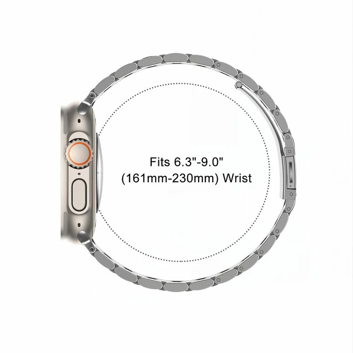 Tech-Protect Stainless Apple Watch 8 / 9 / 10 / 11 / 12 / SE / Ultra 44/45/46/49 mm Silver