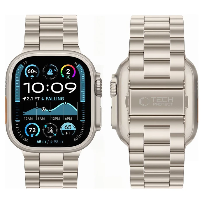 Tech-Protect Stainless Apple Watch 8 / 9 / 10 / 11 / 12 / SE / Ultra 44/45/46/49 mm Starlight