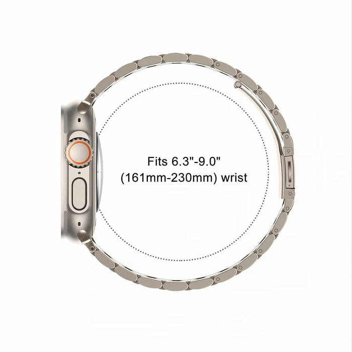 Tech-Protect Stainless Apple Watch 8 / 9 / 10 / 11 / 12 / SE / Ultra 44/45/46/49 mm Starlight