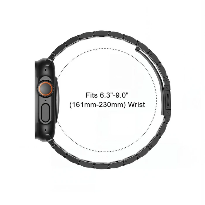 Tech-Protect Stainless Apple Watch 8 / 9 / 10 / 11 / 12 / SE / Ultra 44/45/46/49 mm Black