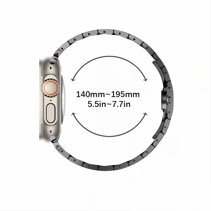 Tech-Protect Stainless Apple Watch 8 / 9 / 10 / 11 / 12 / SE / Ultra 44/45/46/49 mm Titanium/orange