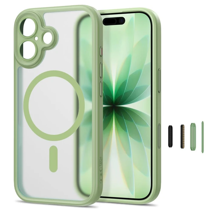 Tech-Protect MagPeak MagSafe CC Apple iPhone 17 Matte Sage