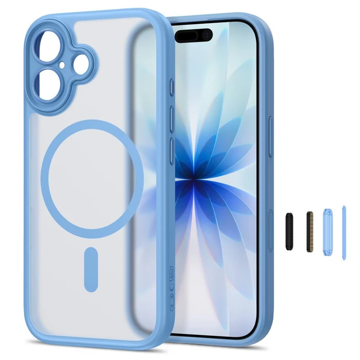 Tech-Protect MagPeak MagSafe CC Apple iPhone 17 Matte Mist Blue