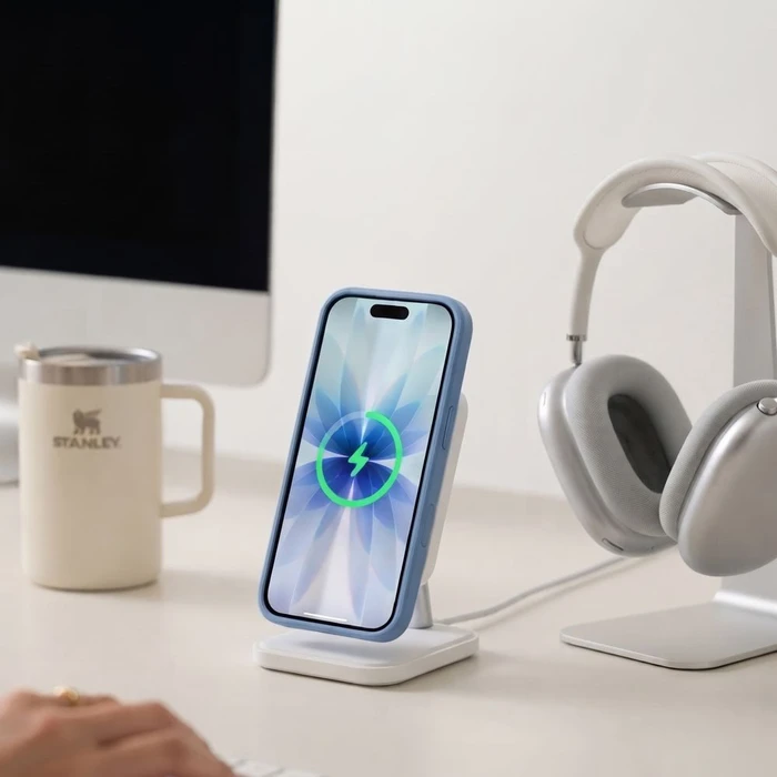 Tech-Protect MagPeak MagSafe CC Apple iPhone 17 Matte Mist Blue