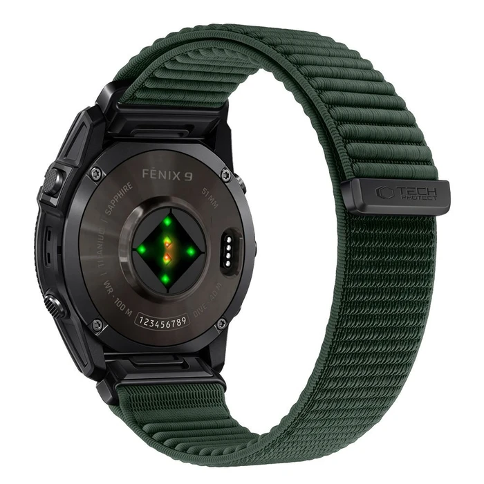 Tech-Protect NylonLoop Garmin Fenix 5x / 5x Plus / 6x / 6x Pro / 7x / 8 / 8 Pro / 9 / 9 Pro 51 mm Military Green