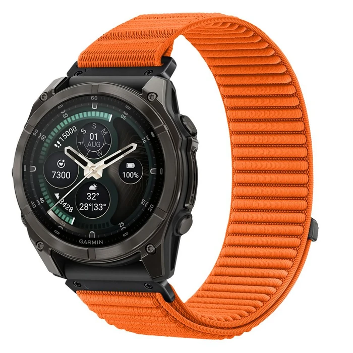 Tech-Protect NylonLoop Garmin Fenix 5x / 5x Plus / 6x / 6x Pro / 7x / 8 / 8 Pro / 9 / 9 Pro 51 mm Signal Orange