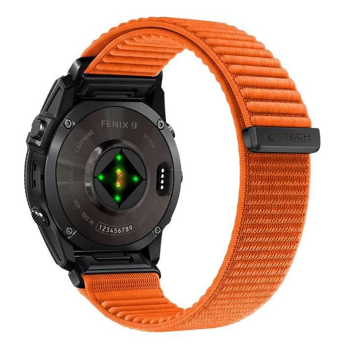 Tech-Protect NylonLoop Garmin Fenix 5x / 5x Plus / 6x / 6x Pro / 7x / 8 / 8 Pro / 9 / 9 Pro 51 mm Signal Orange