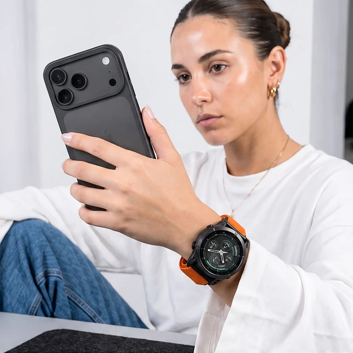 Tech-Protect NylonLoop Garmin Fenix 5x / 5x Plus / 6x / 6x Pro / 7x / 8 / 8 Pro / 9 / 9 Pro 51 mm Signal Orange