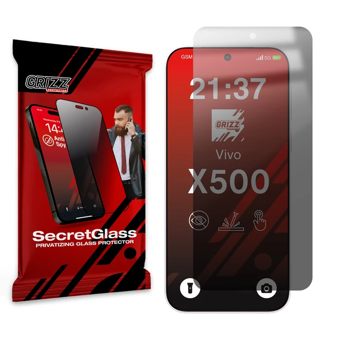 GrizzGlass SecretGlass Matte Privacy Glass for Vivo X500