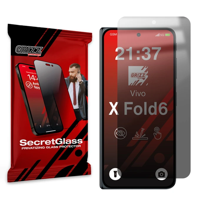 GrizzGlass SecretGlass Matte Privacy Glass for Vivo X Fold6