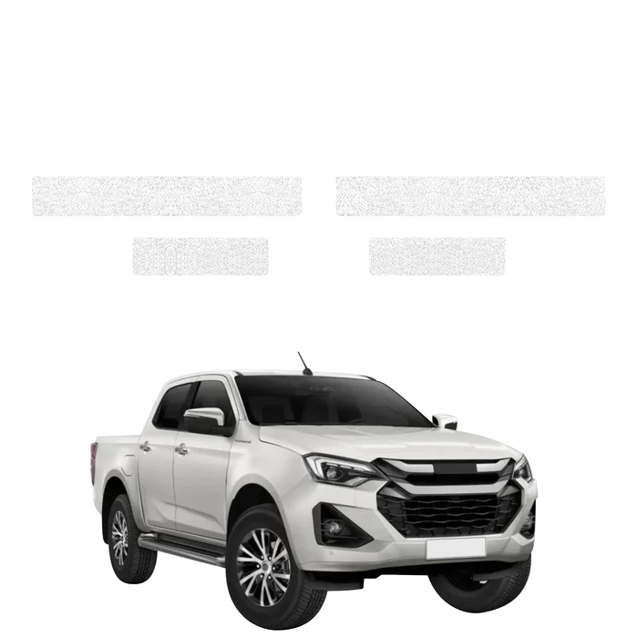 GrizzGlass HeavyDuty White Door Sill Protective Film Isuzu D-Max (2020-2026) [4in1]