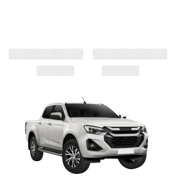 GrizzGlass HeavyDuty Clear Door Sill Protective Film Isuzu D-Max (2020-2026) [4in1]