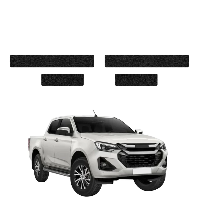 GrizzGlass HeavyDuty Black Door Sill Protective Film Isuzu D-Max (2020-2026) [4in1]