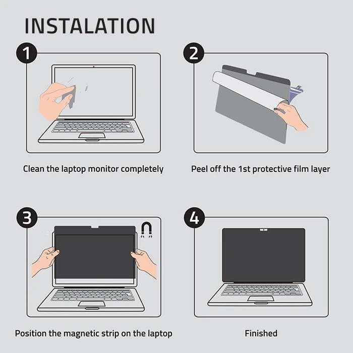 Privacy Filter Qoltec For Macbook Air 13.6 Inches | Magnetic | Eye Protection