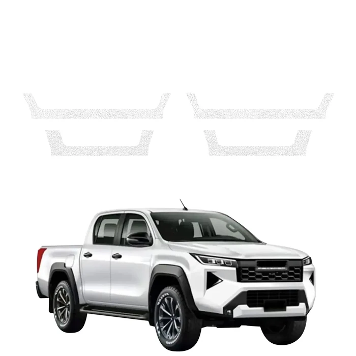 GrizzGlass HeavyDuty White Door Sill Protective Film Toyota Hilux (2026) [4in1]