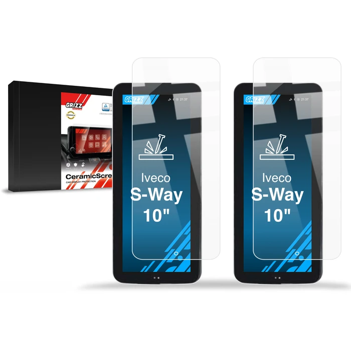 Ceramic GrizzGlass CarDisplay Protection IVECO S-Way 10" Mirrors (2024-2026) [2in1]