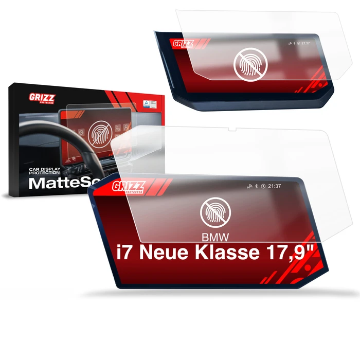 Matte GrizzGlass CarDisplay Protection BMW i7 Neue Klasse 17,9" (2026) [2in1]